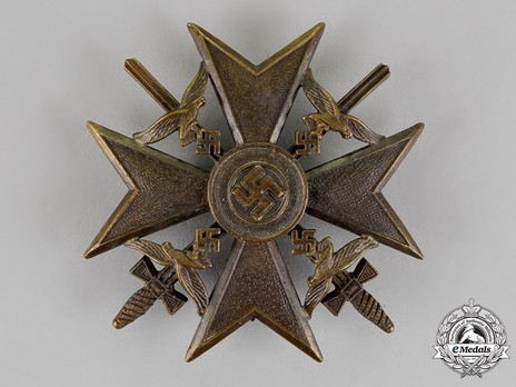 Spanish Cross in Bronze with Swords Obverse