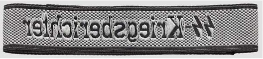 Waffen-SS Kriegsberichter NCO/EM's Cuff Title (BeVo weave version) Reverse