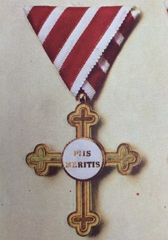 Merit Cross "Piis Meritis" for Military Chaplains, Type III, Military Division, I Class (for wartime with white enamel 1911-1917)