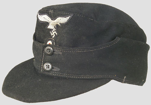 Luftwaffe NCO/EM Ranks Black Visored Field Cap Profile