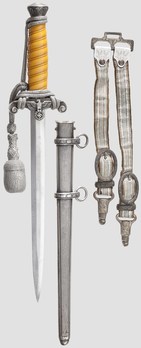 German Army Ernst Pack & Söhne-made Officer’s Dagger Obverse with Scabbard