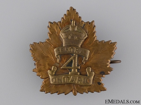 4th Infantry Battalion Officers Cap Badge Obverse