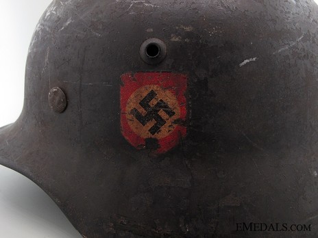 Waffen-SS Double Decal Steel Helmet M40 Left Decal