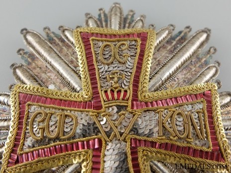 Order of Dannebrog, Grand Cross Breast Star (Sequins) Obverse