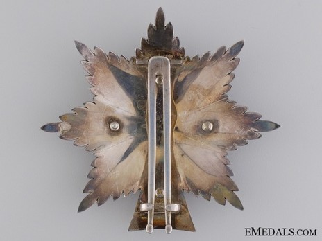 Order of Dannebrog, Grand Cross Breast Star (Silver) Reverse