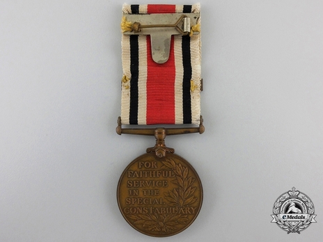 Bronze Medal (with George V coinage profile, with "THE GREAT WAR 1914-18" clasp) Reverse