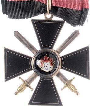 Order of Saint Vladimir, Military Division, IV Class Cross (in black enamel)