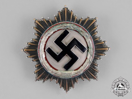 German Cross, in Silver, by Deschler (4 rivets, "1", tombac) Obverse