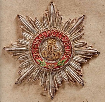 Order of Saint Alexander Nevsky Breast Star (cloth) Obverse
