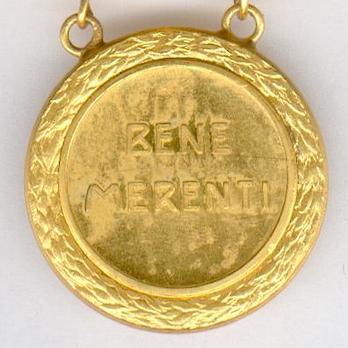 Bene Merenti Medal, Type IX, Gold Medal Reverse