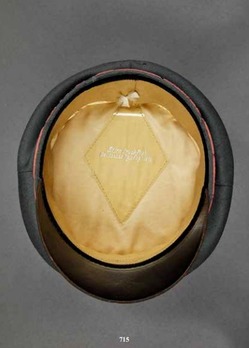 German Army Armoured Officer's Old Style Visor Cap Interior