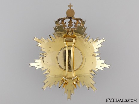 Grand Cross Breast Star (Silver gilt and gold) Reverse