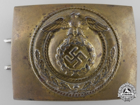 SA Enlisted Ranks Belt Buckle (with mobile swastika) (bronzed steel & maker marked version) Obverse