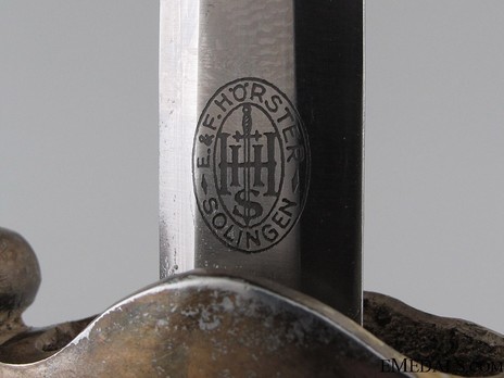 German Army E. & F. Hörster-made Early Version Officer’s Dagger Maker Mark