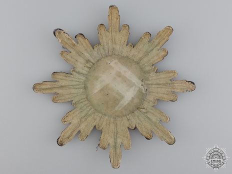 Albert Order, Type I, Civil Division, Grand Cross Breast Star (early form) Reverse