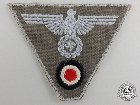 German Army Trapezoid Cloth Cap Eagle Insignia Obverse