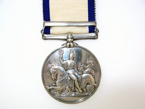 Silver Medal (with "BASQUE ROADS 1809" clasp) Reverse