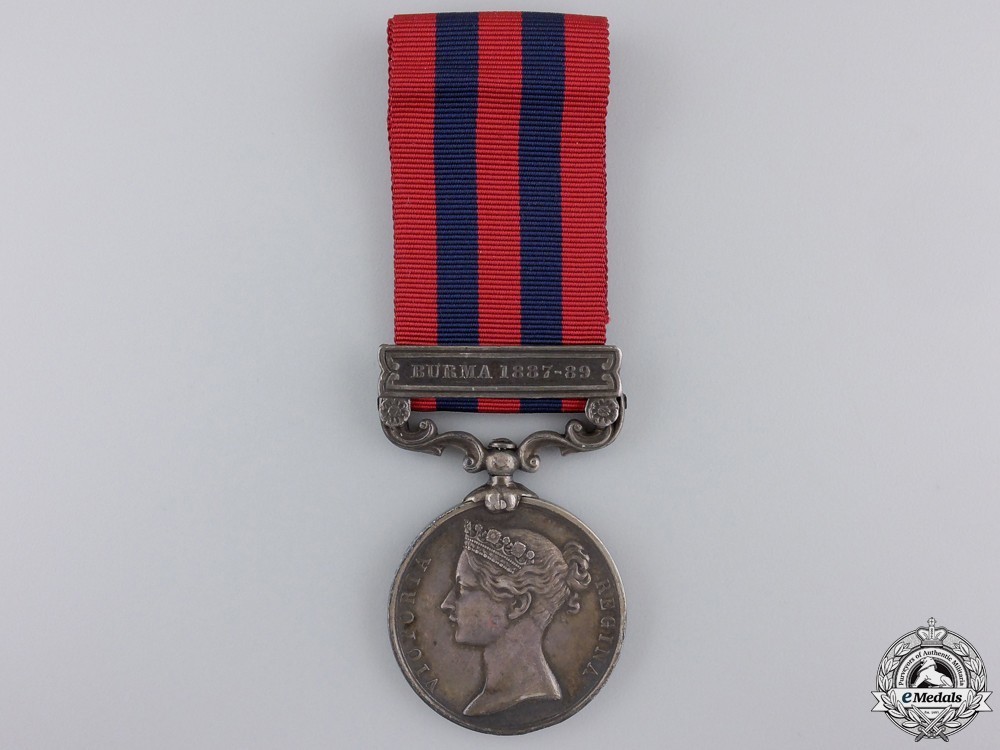 Silver medal burma 1887 89 obverse