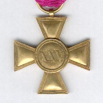 Long Service Cross for Officers for 25 Years (in silver gilt) Reverse