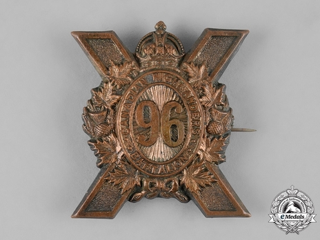 96th Infantry Battalion Other Ranks Glengarry Badge Obverse