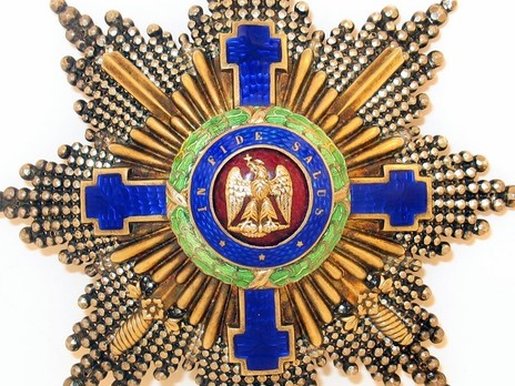 The Order of the Star of Romania, Type I, Military Division, Grand Cross Breast Star Obverse