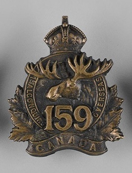 159th Infantry Battalion Other Ranks Cap Badge Obverse