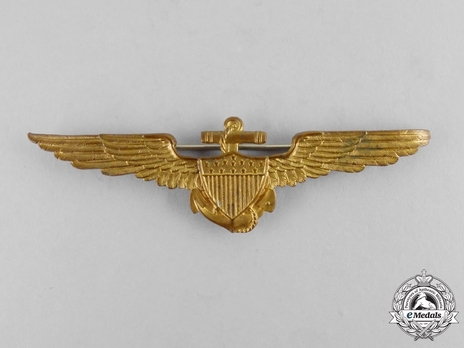 Pilot Wings (with bronze gilt, in Art Deco Style) Obverse