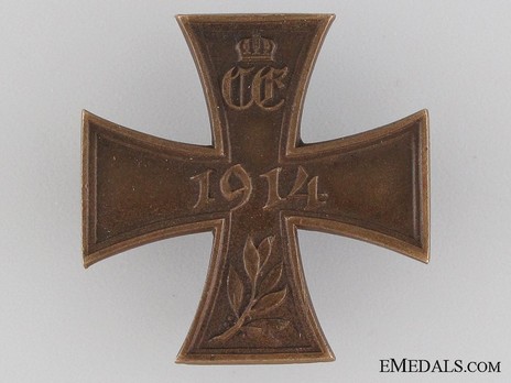 War Commemorative Cross (with pinback) Obverse