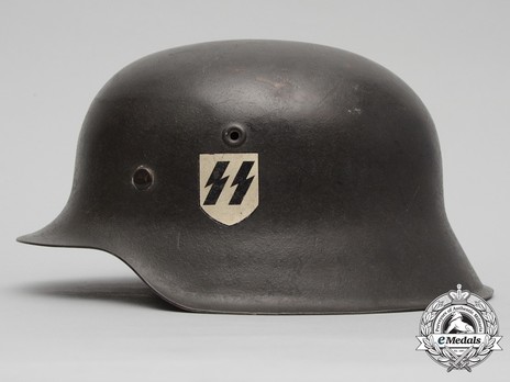 Waffen-SS Single Decal Steel Helmet M42 Left