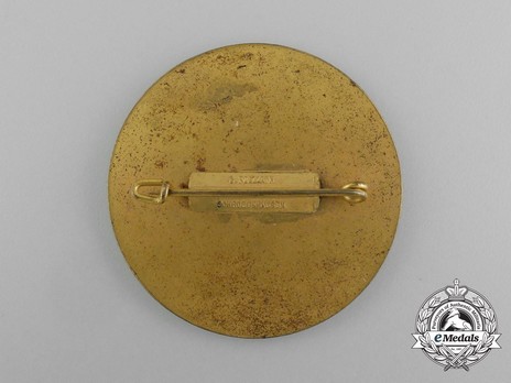 Tyrolean Marksmanship Gau Achievement Badge, Type III, in Gold Reverse