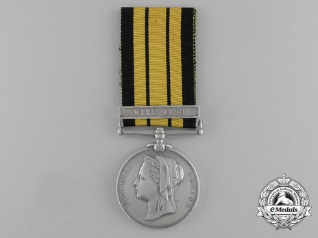 Silver Medal (with "WITU 1890" clasp) Obverse