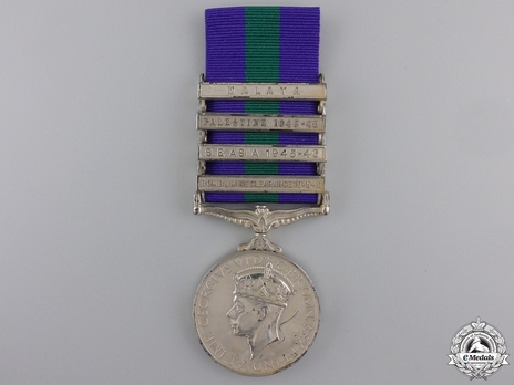 Silver Medal (with "BOMB & MINE CLEARANCE 1945-49” clasp) (1937-1949) Obverse