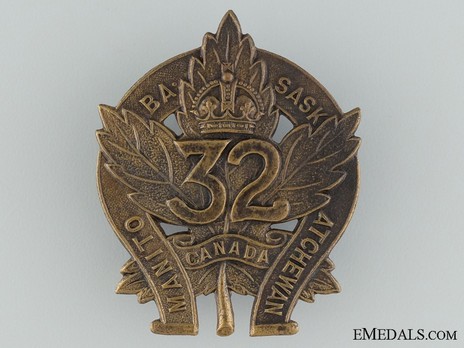 32nd Infantry Battalion Other Ranks Cap Badge Obverse