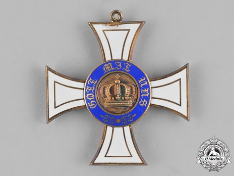 Order of the Crown, Civil Division, Type II, I Class Cross (in gold) Obverse
