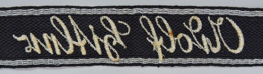 Waffen-SS Leibstandarte SS Adolf Hitler NCO/EM's Cuff Title (RZM machine-embroidered version) Reverse
