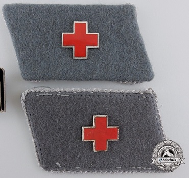 German Red Cross Enlisted Ranks Collar Tabs Obverse
