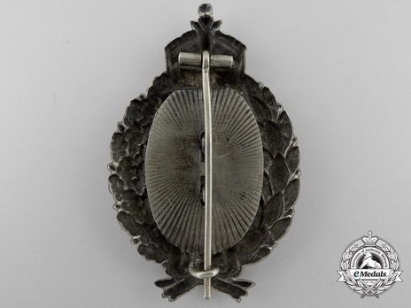 Observer Badge, by C. E. Juncker (in silvered brass) Reverse