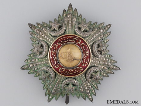 Order of Medjidjie, Civil Division, II Class Breast Star Obverse