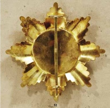 Military Order of St. Henry, Type III, Grand Cross Breast Star (in silver gilt) Reverse