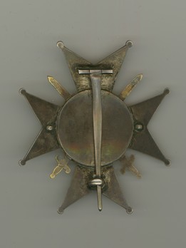 House Order of Saxe-Ernestine, Type I, Military Division, I Class Commander Breast Star (for citizens) Reverse