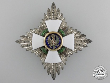 Order of the Roman Eagle, Grand Officer's Cross Breast Star (with wreath) Obverse