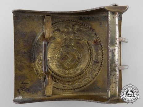 SA Enlisted Ranks Belt Buckle (with mobile swastika) (bronzed steel & maker marked version) Reverse