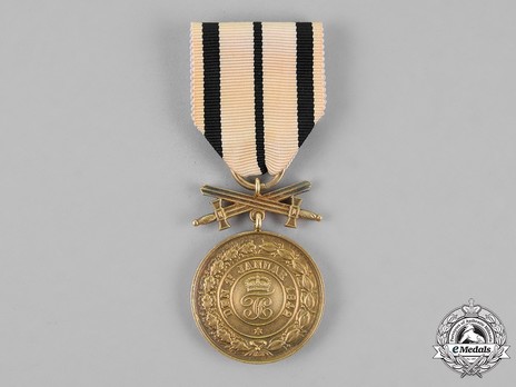 House Order of Hohenzollern, Type II, Military Division, Gold Merit Medal ("1842") Obverse
