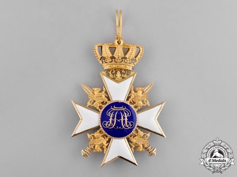 Order of the Wendish Crown, Military Division, Commander Cross (in gold) Reverse