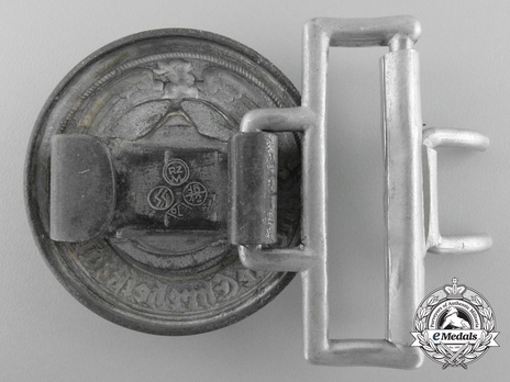 Waffen-SS Officer's Belt Buckle, by Overhoff & Cie. (zinc) Reverse