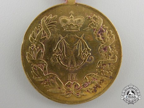 Commemorative Medal for the Serbo-Turkish War 1876-1878, in Gold Reverse