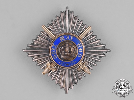 Order of the Crown, Military Division, Type II, II Class Breast Star (in silver gilt) Obverse