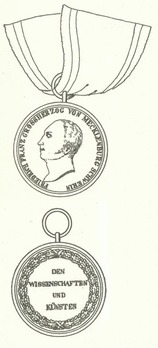 Medal for Art and Science, Type I, in Silver Obverse & Reverse
