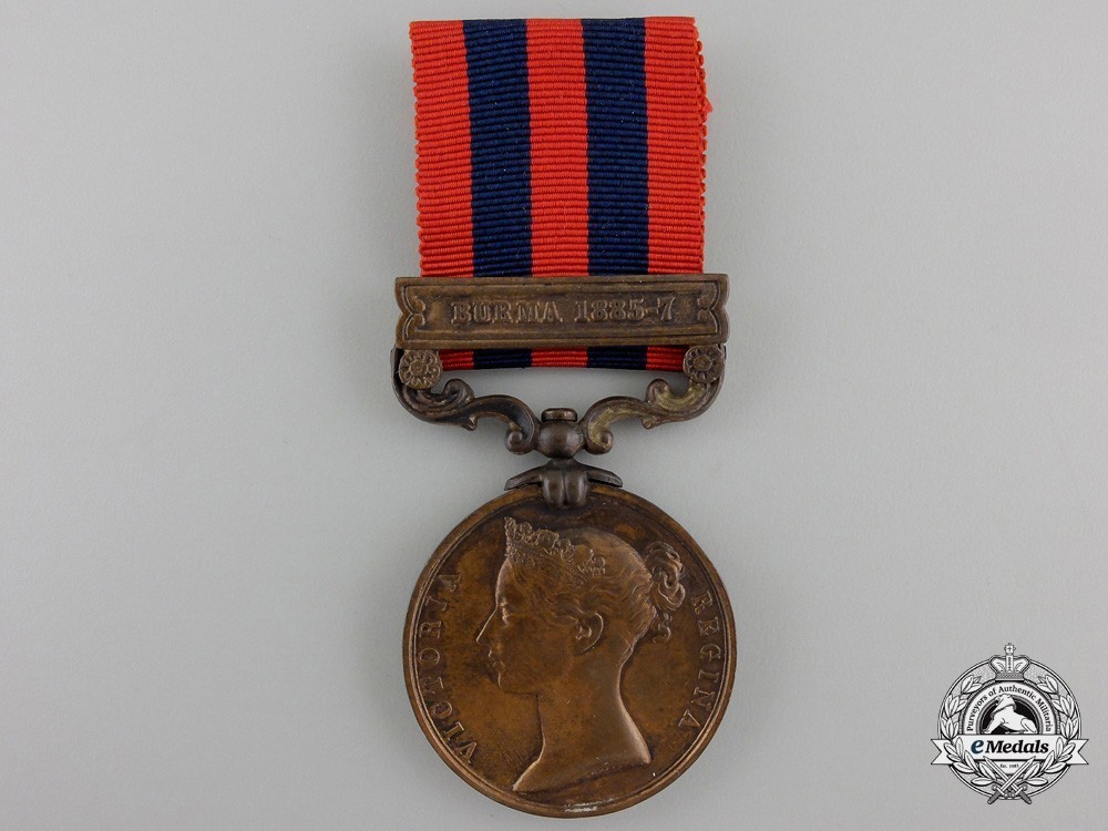 Bronze medal burma 1885 7 obverse