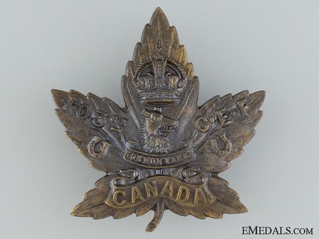 103rd Infantry Battalion Other Ranks Cap Badge Obverse